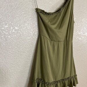 Blue Rain One Shoulder Mini Dress